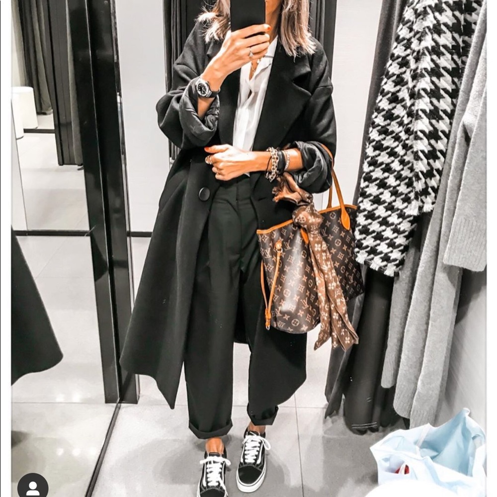 Zara wool blend oversized coat bloggers favorite - Picture 6 of 11